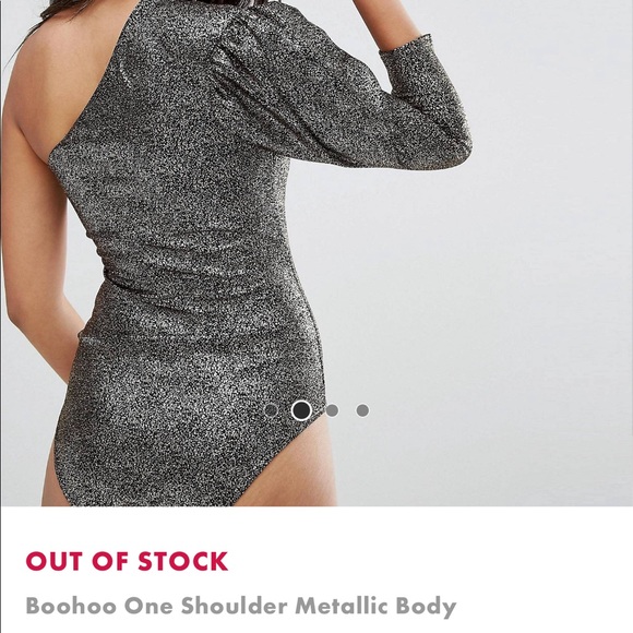 Metallic one shoulder bodysuit - Picture 4 of 4